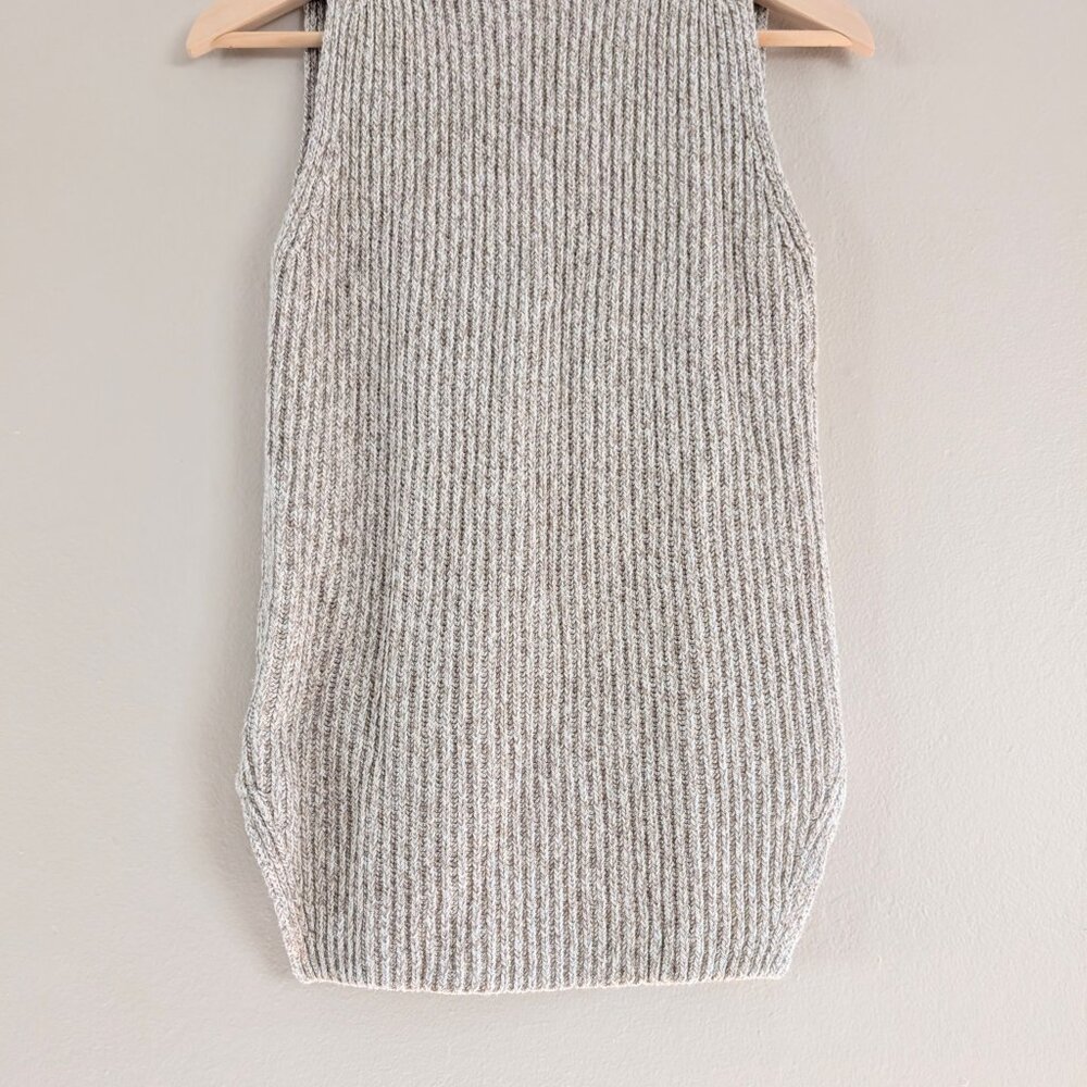 Madewell Sleeveless Sweater Oatmeal Chunky Preppy Modern Minimalist Womens S - Picture 10 of 12